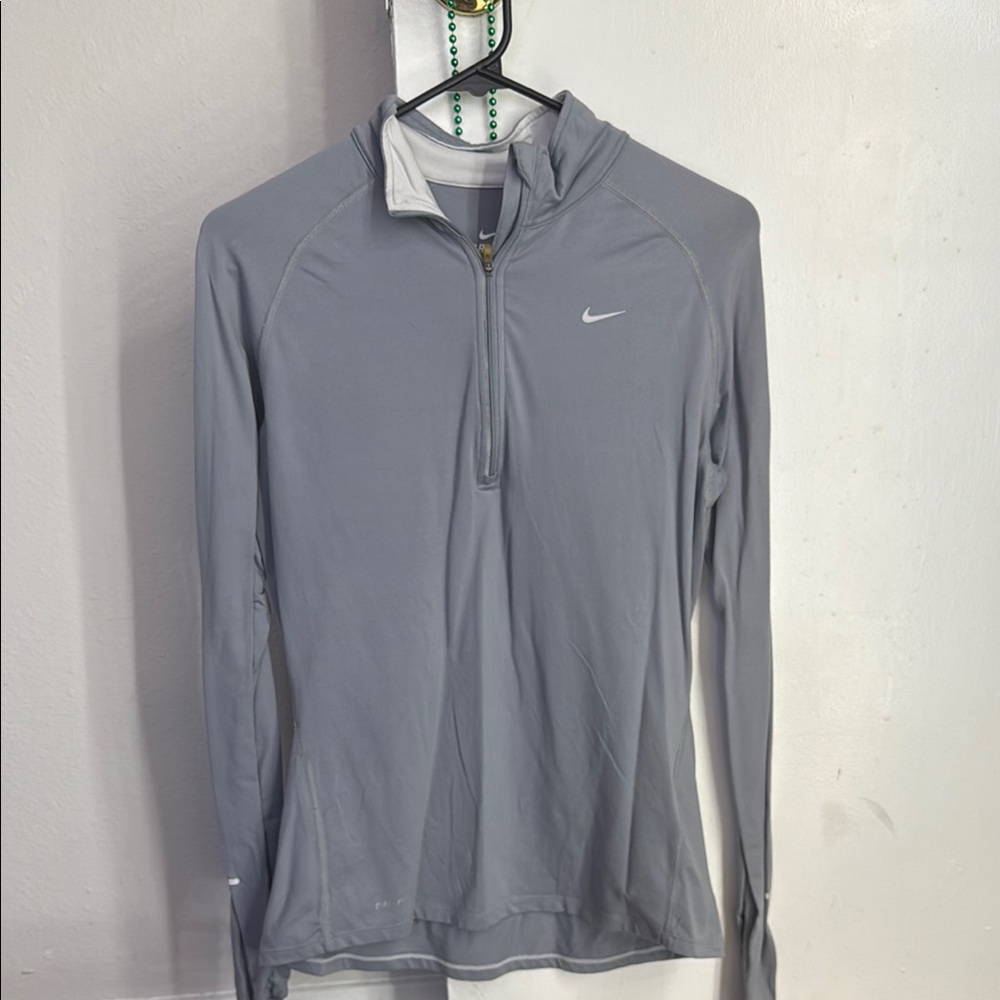 Nike Light Gray Half-Zip Pullover